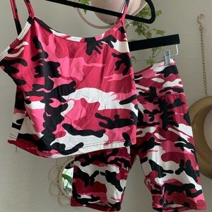 PINK CAMO TWO PIECE